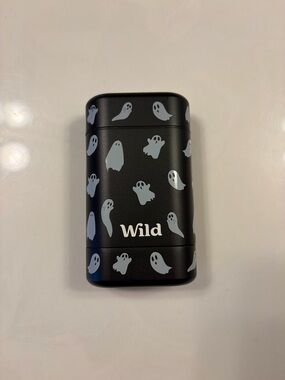 Wild Matte Black Ghost Pattern Refillable Deodorant Case